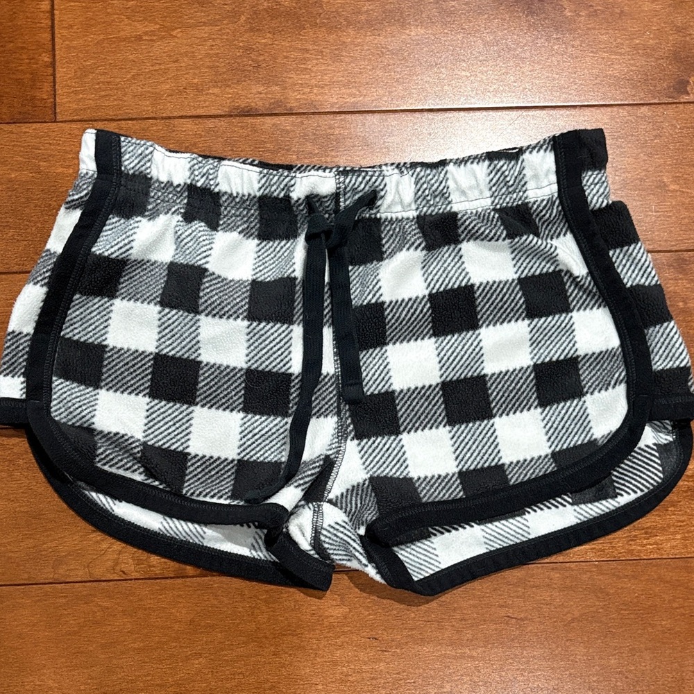 Aeropostale Black and White Checkered Women's fleece Shorts